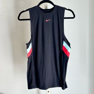 Nike Dri-FIT Women's Colour-Block Stripe Training Tank, Black, Medium